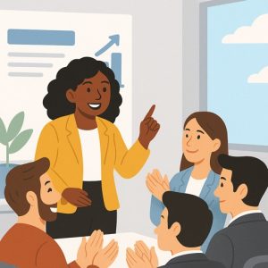 business meeting discussion illustration