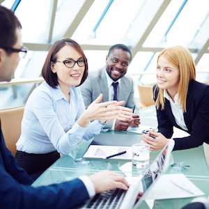business meeting discussion illustration